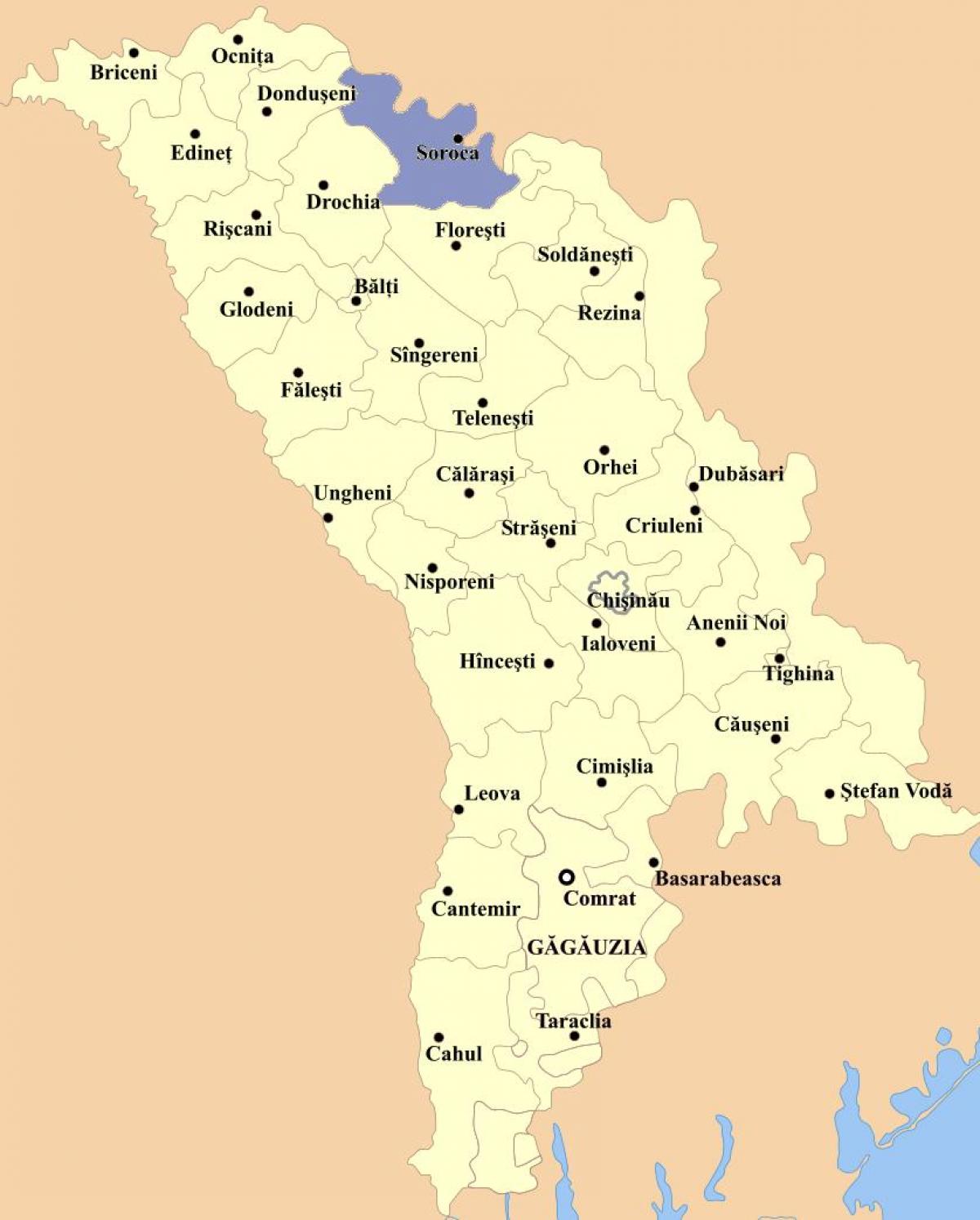 Карта на cahul Молдавија
