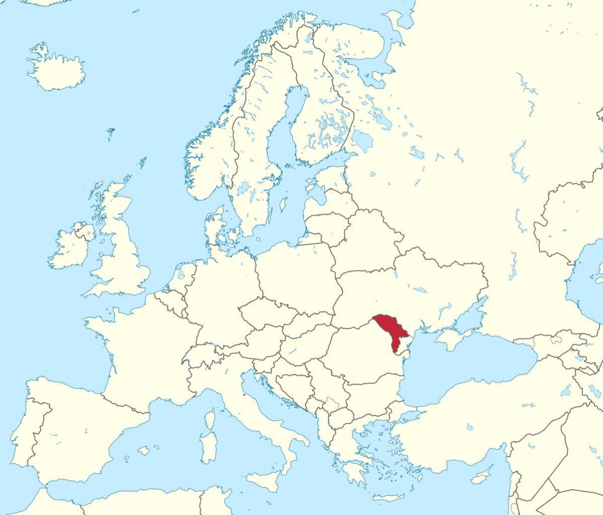 Карта на Молдавија европа