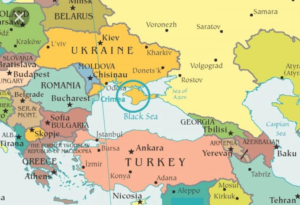 карта на Молдавија и околните земји